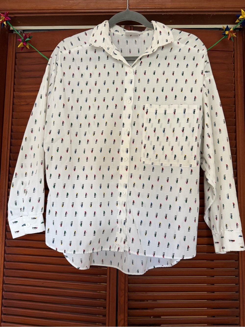 Vintage You Babes Penguin Button Down